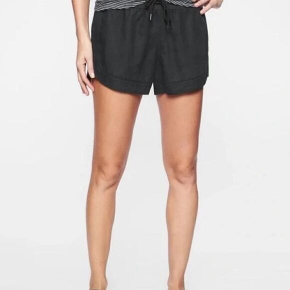 Athleta Beachside Bali Linen Shorts Black - Picture 9 of 9